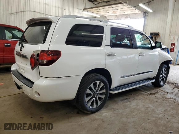 2019 Toyota Sequoia Limited with VIN 5TDJY5G14KS169284, listed as a Copart auction lot 59687854 with 81,162 mi miles and Salvage Title. Bid and sale history available at carsss.com. Image 3.