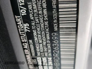 2013 Mercedes-Benz C 250 Sport z VIN WDDGF4HB9DR263699, wystawiony jako Copart lot #51379384 z przebiegiem 123 016 mil mil oraz Szkoda całkowita • Salvage title. Historia ofert i sprzedaży dostępna na DreamBid. Obrazek 13.