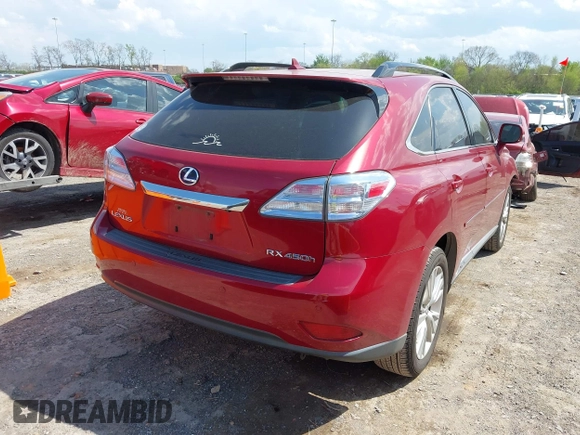 2010 Lexus RX 450h with VIN JTJZB1BA2A2004132, listed as a IAAI auction lot 42005969 with 177,895 mi miles and . Bid and sale history available at DreamBid. Image 4.