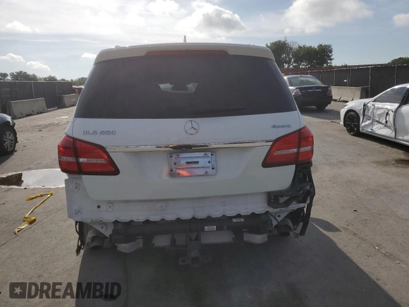 2019 Mercedes-Benz GLS 550 with VIN 4JGDF7DE6KB223645, listed as a Copart auction lot 61130865 with 105,894 mi miles and Salvage title. Bid and sale history available at DreamBid. Image 6.