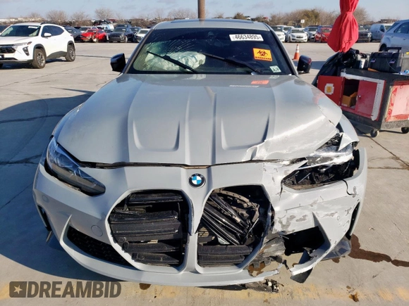 2024 BMW M3 Competition xDrive с VIN WBS43AY06RFR51826, выставлен на аукционе Copart как лот 46634895 с пробегом Не указан миль и Списание • Salvage title. История ставок и продаж доступна на DreamBid. Изображение 5.