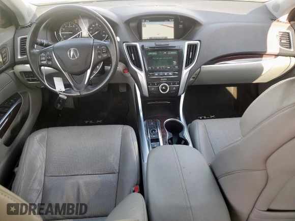 2015 Acura TLX Advance with VIN 19UUB2F77FA000352, listed as a Copart auction lot 60618585 with 95,205 mi miles and Salvage title. Bid and sale history available at DreamBid. Image 8.