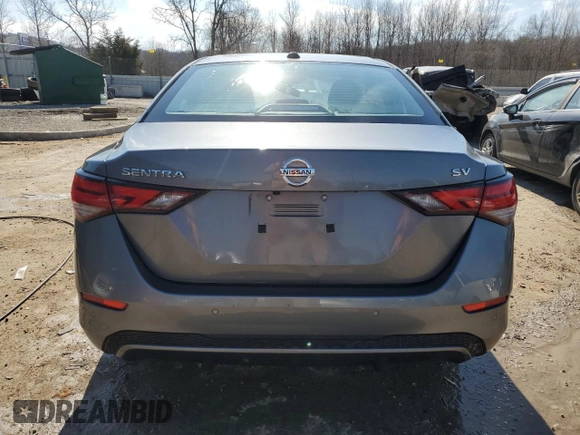 2021 Nissan Sentra SV with VIN 3N1AB8CV1MY255548, listed as a Copart auction lot 46843875 with 87,708 mi miles and Non Repairable. Bid and sale history available at carsss.com. Image 6.