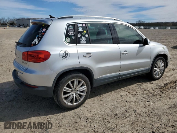 2012 Volkswagen Tiguan SE with VIN WVGAV7AX4CW520340, listed as a Copart auction lot 48210815 with 120,006 mi miles and Clean title. Bid and sale history available at DreamBid. Image 3.