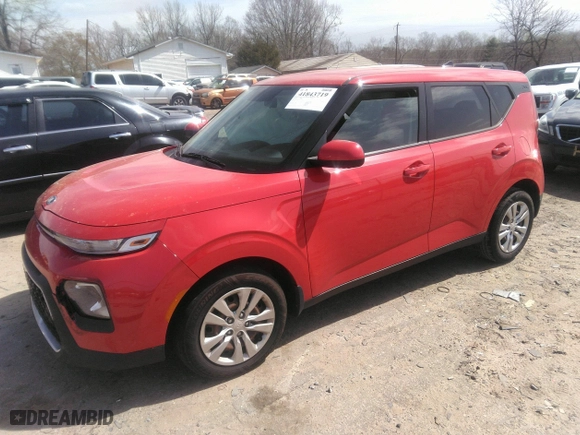 2020 Kia Soul LX with VIN KNDJ23AU1L7700414, listed as a IAAI auction lot 41843719 with 61,090 mi miles. Bid and sale history available at carsss.com. Image 17.