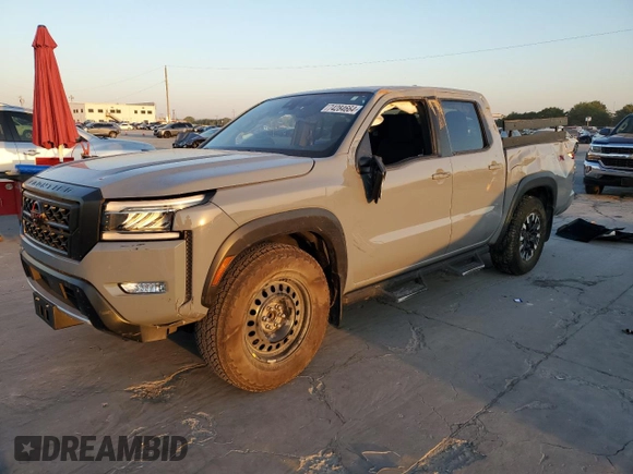 2024 Nissan Frontier Pro-X z VIN 1N6ED1EJ7RN619600, wystawiony jako Copart lot #74284664 z przebiegiem 19 786 mil mil oraz Szkoda całkowita • Salvage title. Historia ofert i sprzedaży dostępna na DreamBid. Obrazek 1.