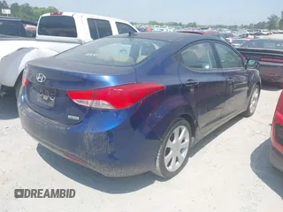 2013 Hyundai Elantra GLS with VIN KMHDH4AE1DU876596, listed as a IAAI auction lot 42080466 with 86,677 mi miles and . Bid and sale history available at DreamBid. Image 4.