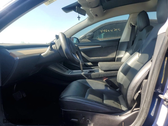 2022 Tesla Model 3 Long Range with VIN 5YJ3E1EB9NF185625, listed as a Copart auction lot 46499945 with 72,416 mi miles and Salvage Title. Bid and sale history available at carsss.com. Image 7.