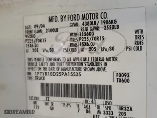 2005 Ford Ranger XL with VIN 1FTYR10D25PA15535, listed as a Copart auction lot 51683075 with 127,367 mi miles and Clean Title. Bid and sale history available at carsss.com. Image 12.