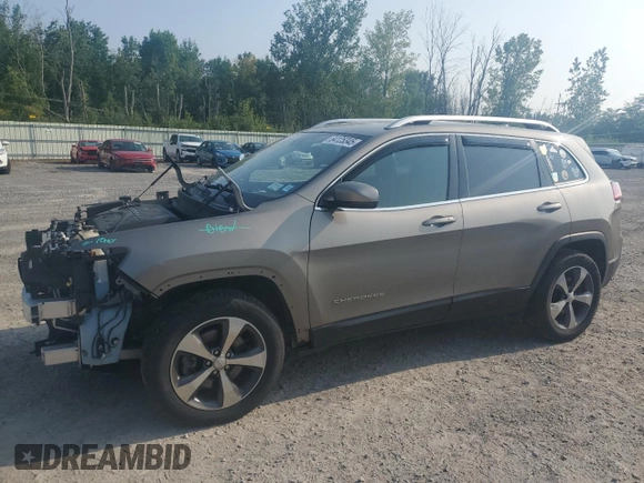 2019 Jeep Cherokee Limited with VIN 1C4PJMDX1KD270733, listed as a Copart auction lot 64125345 with 105,840 mi miles and Salvage title. Bid and sale history available at DreamBid. Image 1.