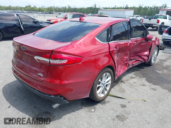 2020 Ford Fusion SE with VIN 3FA6P0HD5LR164755, listed as a IAAI auction lot 42092028 with 96,959 mi miles and . Bid and sale history available at DreamBid. Image 4.