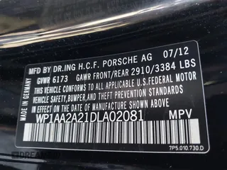 2013 Porsche Cayenne с VIN WP1AA2A21DLA02081, выставлен на аукционе IAAI как лот 42559417 с пробегом 81 413 миль миль и . История ставок и продаж доступна на DreamBid. Изображение 9.