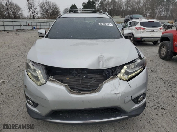 2016 Nissan Rogue SL with VIN 5N1AT2MT9GC899392, listed as a Copart auction lot 45960945 with 56,016 mi miles and Salvage Title. Bid and sale history available at carsss.com. Image 5.