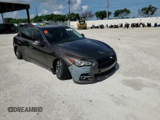2015 Infiniti Q50 with VIN JN1BV7AP4FM335961, listed as a Copart auction lot 61829295 with 130,327 mi miles and Salvage title. Bid and sale history available at DreamBid. Image 13.