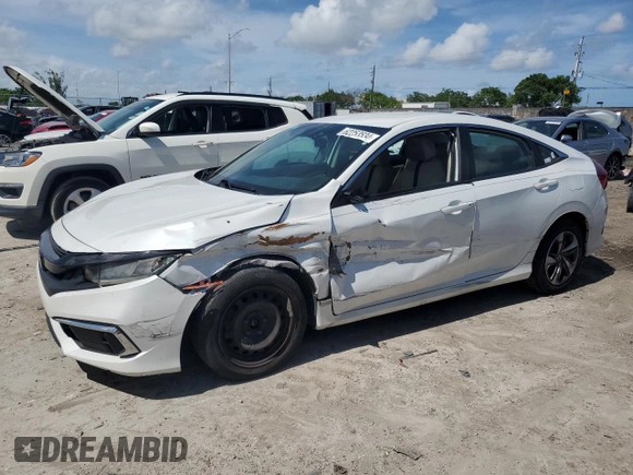 2019 Honda Civic Sedan LX with VIN 19XFC2F68KE028664, listed as a Copart auction lot 62253534 with 142,812 mi miles and Salvage Title. Bid and sale history available at carsss.com. Image 1.