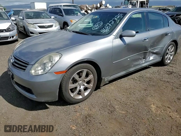 2006 Infiniti G35 with VIN JNKCV51E66M505949, listed as a Copart auction lot 46872725 with 150,243 mi miles and Salvage Title. Bid and sale history available at DreamBid. Image 10.