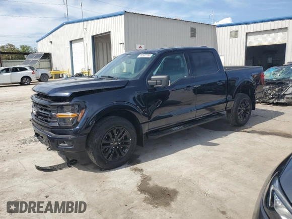 2024 Ford F-150 XLT with VIN 1FTFW3L53RFA12817, listed as a Copart auction lot 50552355 with 5,007 mi miles and Salvage Title. Bid and sale history available at carsss.com. Image 1.