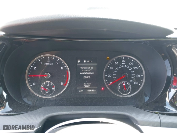 2022 Kia K5 LXS with VIN 5XXG14J2XNG123961, listed as a IAAI auction lot 41674748 with 42,893 mi miles. Bid and sale history available at carsss.com. Image 7.