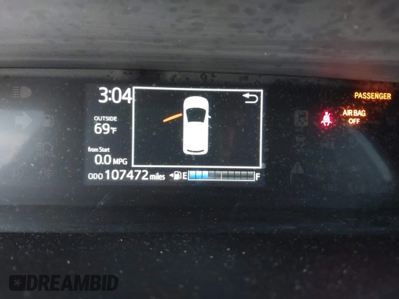 2018 Toyota Prius One with VIN JTDKDTB31J1599993, listed as a IAAI auction lot 42054102 with 107,472 mi miles and . Bid and sale history available at DreamBid. Image 15.