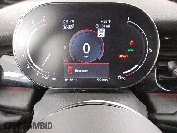 2024 MINI Convertible Cooper S with VIN WMW43DL09R3S04476, listed as a Copart auction lot 41887465 with 19,456 mi miles and Clean title. Bid and sale history available at DreamBid. Image 9.