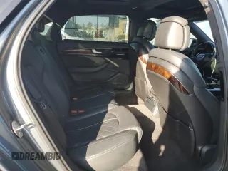 2015 Audi A8 L 4.0T with VIN WAU32AFD4FN041442, listed as a Copart auction lot 43708295 with 132,579 mi miles and Salvage Title. Bid and sale history available at carsss.com. Image 10.