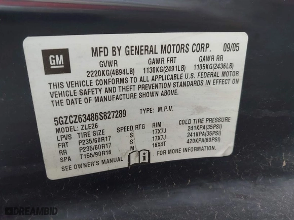 2006 Saturn VUE with VIN 5GZCZ63486S827289, listed as a IAAI auction lot 41641268 with 0 mi miles. Bid and sale history available at carsss.com. Image 9.
