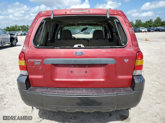 2006 Ford Escape XLT with VIN 1FMYU03176KA68395, listed as a Copart auction lot 60214814 with 0 mi miles and Salvage Title. Bid and sale history available at carsss.com. Image 6.