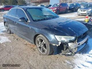 2018 Audi A4 Premium Plus with VIN WAUENAF49JN008168, listed as a IAAI auction lot 41608927 with 163,435 mi miles. Bid and sale history available at carsss.com. Image 1.