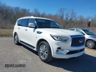 2020 Infiniti QX80 LUXE with VIN JN8AZ2NF7L9701674, listed as a IAAI auction lot 41585939 with 63,222 mi miles. Bid and sale history available at carsss.com. Image 1.