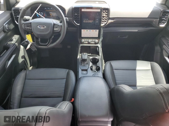 2024 Ford Ranger Lariat with VIN 1FTER4KH3RLE10731, listed as a Copart auction lot 60604675 with 8,566 mi miles and Salvage title. Bid and sale history available at DreamBid. Image 8.