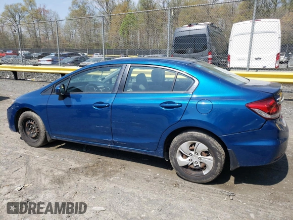 2014 Honda Civic Sedan LX with VIN 2HGFB2F59EH545296, listed as a Copart auction lot 52674245 with 140,871 mi miles and Salvage Title. Bid and sale history available at carsss.com. Image 2.