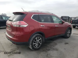 2015 Nissan Rogue SL with VIN 5N1AT2MTXFC762234, listed as a Copart auction lot 50433655 with 168,779 mi miles and Salvage Title. Bid and sale history available at carsss.com. Image 3.