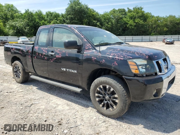 2008 Nissan Titan XE with VIN 1N6BA06A88N301438, listed as a Copart auction lot 59638385 with 122,576 mi miles and Salvage title. Bid and sale history available at DreamBid. Image 4.