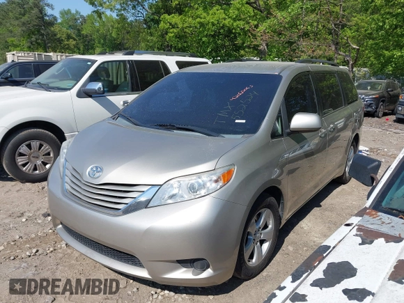 2015 Toyota Sienna LE AAS with VIN 5TDKK3DCXFS552524, listed as a IAAI auction lot 42060065 with 249,332 mi miles and . Bid and sale history available at DreamBid. Image 16.