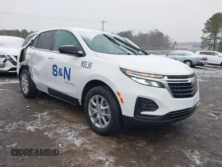 2024 Chevrolet Equinox LS with VIN 3GNAX5EG0RL287768, listed as a IAAI auction lot 41622472 with 13,697 mi miles. Bid and sale history available at carsss.com. Image 1.