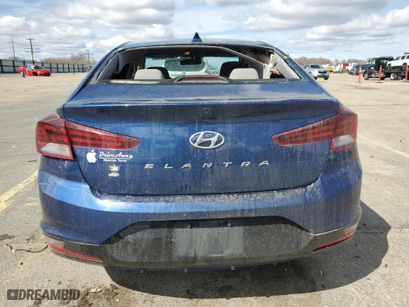 2019 Hyundai Elantra SEL with VIN 5NPD84LF5KH420442, listed as a Copart auction lot 50018235 with 167,299 mi miles and Salvage Title. Bid and sale history available at carsss.com. Image 6.