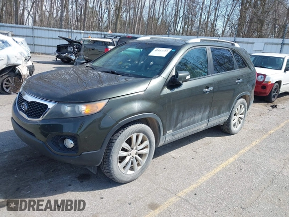 2011 Kia Sorento EX with VIN 5XYKUDA25BG118403, listed as a IAAI auction lot 42017215 with 166,421 mi miles. Bid and sale history available at carsss.com. Image 2.