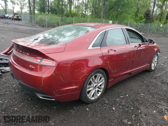 2014 Lincoln MKZ with VIN 3LN6L2JK7ER834055, listed as a Copart auction lot 58043045 with 56,010 mi miles and Salvage title. Bid and sale history available at DreamBid. Image 3.