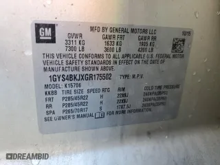 2016 Cadillac Escalade Luxury Collection with VIN 1GYS4BKJXGR175502, listed as a Copart auction lot 50012785 with 204,862 mi miles and Salvage Title. Bid and sale history available at carsss.com. Image 13.