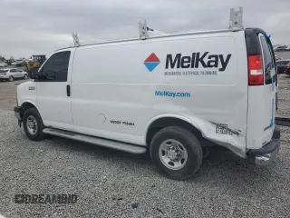 2022 Chevrolet Express Cargo with VIN 1GCWGAFP0N1177570, listed as a Copart auction lot 54801965 with 36,636 mi miles and Salvage title. Bid and sale history available at DreamBid. Image 2.