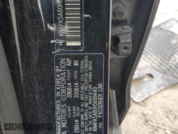2017 Kia Forte LX with VIN KNAFK5A80H5699440, listed as a Copart auction lot 46067035 with 75,434 mi miles and Salvage Title. Bid and sale history available at carsss.com. Image 13.