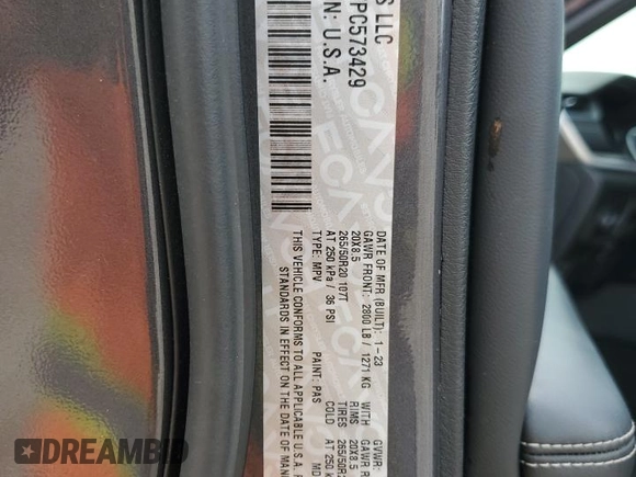 2023 Jeep Grand Cherokee Altitude with VIN 1C4RJGAG7PC573429, listed as a Copart auction lot 58052174 with 9,704 mi miles and Salvage title. Bid and sale history available at DreamBid. Image 13.