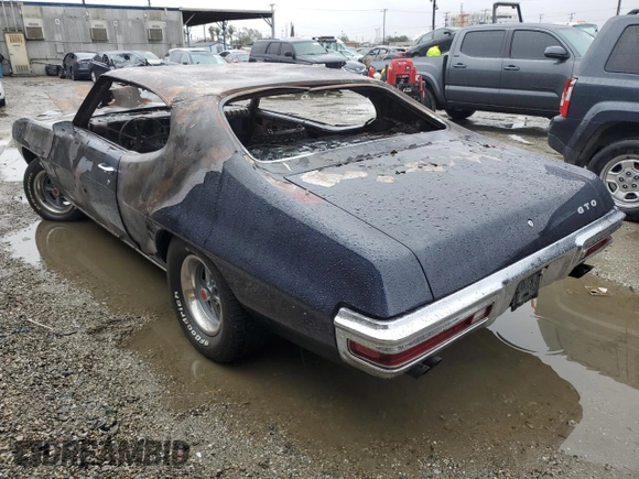 1970 Pontiac GTO z VIN 242370Z111774, wystawiony jako Copart lot #44573755 z przebiegiem Nie podano mil oraz Nie do naprawy • Non repairable. Historia ofert i sprzedaży dostępna na DreamBid. Obrazek 2.