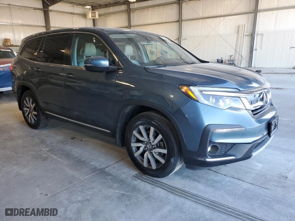 2019 Honda Pilot EX-L with VIN 5FNYF6H59KB068824, listed as a Copart auction lot 43918505 with 62,434 mi miles and Salvage Title. Bid and sale history available at carsss.com. Image 4.