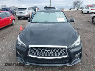 2018 Infiniti Q50 RED SPORT 400 with VIN JN1FV7ARXJM481650, listed as a IAAI auction lot 41572515 with 75,957 mi miles. Bid and sale history available at carsss.com. Image 12.