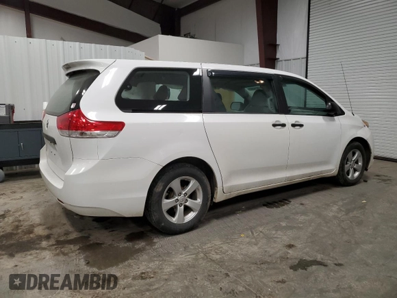 2013 Toyota Sienna L with VIN 5TDZK3DC3DS352709, listed as a Copart auction lot 50143905 with 126,059 mi miles and Salvage Title. Bid and sale history available at carsss.com. Image 3.