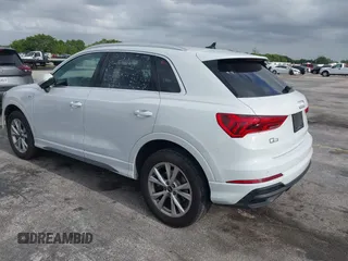 2024 Audi Q3 S line Premium with VIN WA1DECF31R1057900, listed as a IAAI auction lot 42059219 with 27,635 mi miles. Bid and sale history available at carsss.com. Image 3.