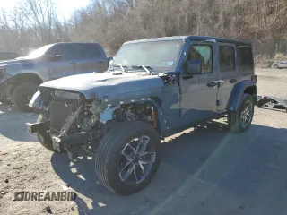 2024 Jeep Wrangler Sport S with VIN 1C4RJXN69RW115247, listed as a Copart auction lot 87992145 with 13,488 mi miles and Salvage Title. Bid and sale history available at DreamBid. Image 1.