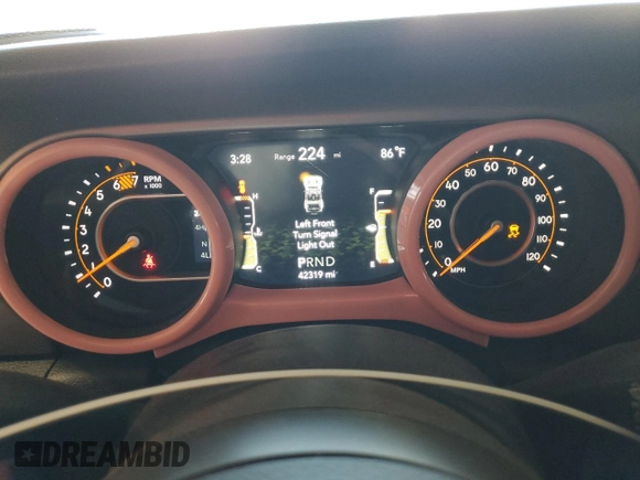 2021 Jeep Wrangler Unlimited Sport Altitude with VIN 1C4HJXDN7MW704830, listed as a Copart auction lot 84948044 with 42,321 mi miles and Salvage title. Bid and sale history available at DreamBid. Image 9.