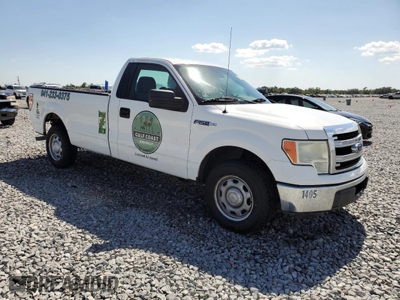 2013 Ford F-150 XL with VIN 1FTNF1CF1DKE06924, listed as a Copart auction lot 54252525 with 222,384 mi miles and Salvage title. Bid and sale history available at DreamBid. Image 4.